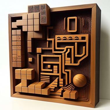 3D model Tetris 1986 game (STL)